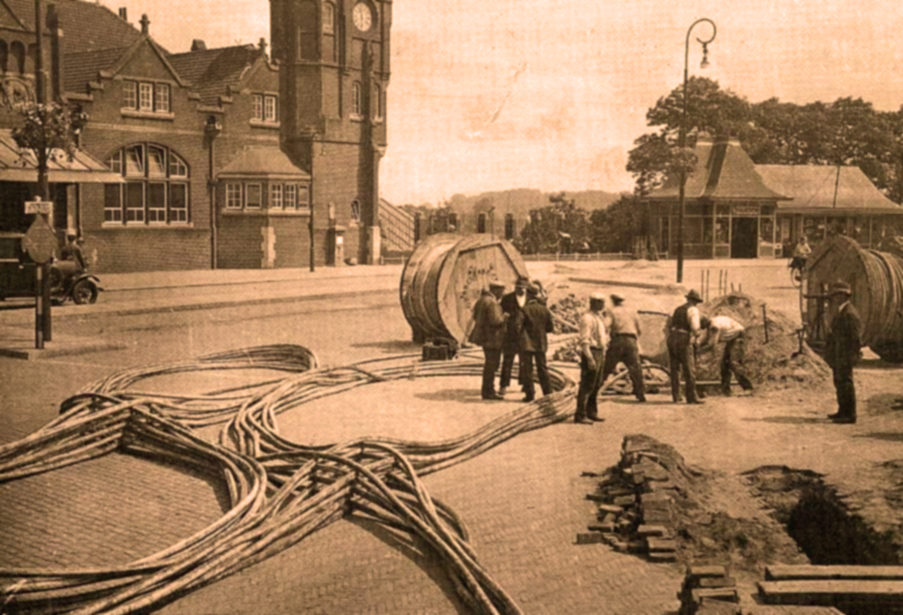 Aanleg kabelverbinding centrale Utrecht - Amersfoort (1931)