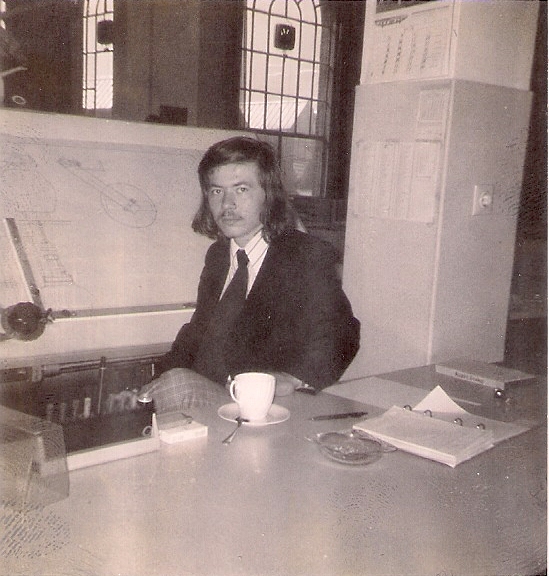 Tekenkamer Coq aan de kanaalweg in 1973 met Andre Rogola