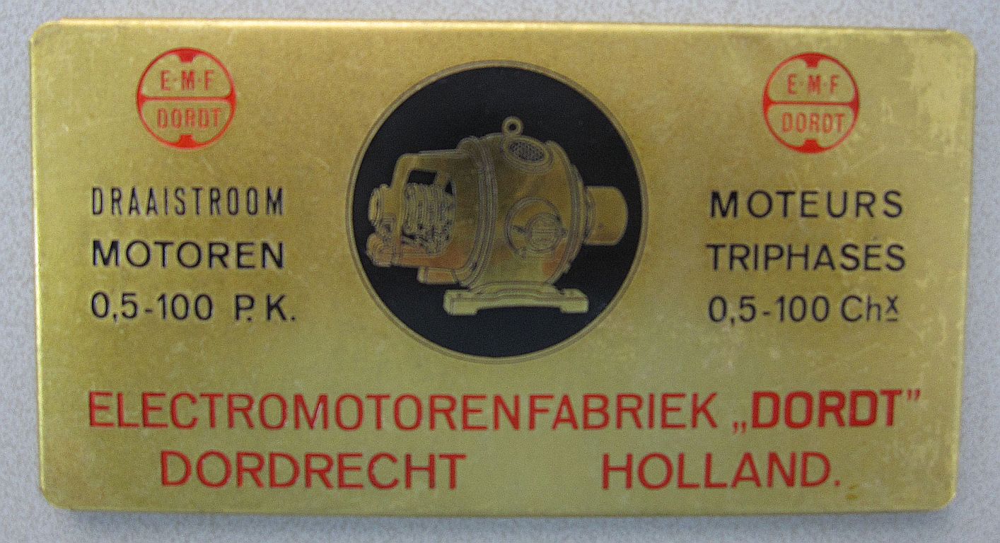 Typeplaatje EMF Dordt (1920 - 1930)