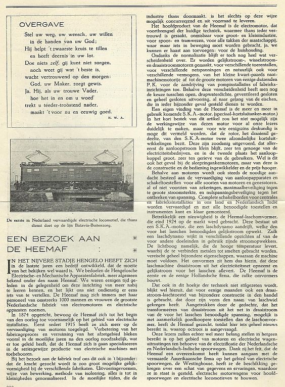 De eerste elektrische trein in Nederland gemaakt door de Heemaf (1925)