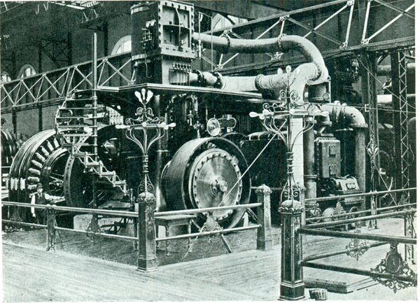 Westinghouse dynamo 1893 fair machinery building